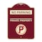 Signmission No Parking Private Property W/ No Parking Heavy-Gauge Aluminum Sign, 24" x 18", BU-1824-23799 A-DES-BU-1824-23799 - alternate 1